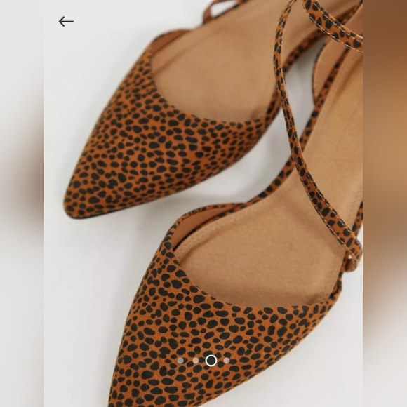 ASOS DESIGN Lifetime pointed ballet flats in cheetah - Picture 3 of 4